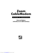 Zoom CableModem User Manual