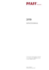 Pfaff 3119 Instruction Manual