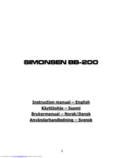 SIMONSEN BB-200 Instruction Manual