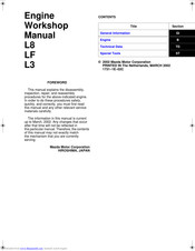 Mazda L8 Workshop Manual