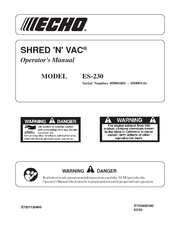 Echo ES-230 Shred N Vac Operator's Manual