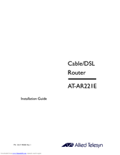 Allied Telesis AT-AR221E Installation Manual
