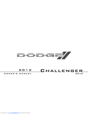 Dodge 2012 Challenger SRT8 Owner's Manual