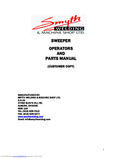 Smyth Welding Sweeper Operator's & Parts Manual