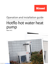 Rinnai EHP32 Operation And Installation Manual