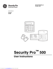 GE Security Pro 500 User Instructions