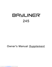 Bayliner 245 Cruiser Owner's Manual