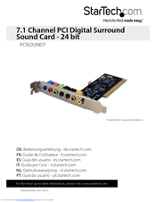 StarTech.com PCISOUND7 Instruction Manual