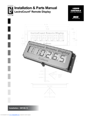 Liquid Controls LectroCount E1610 Installation & Parts Manual