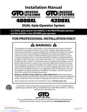 Gto 4000XL Installation Manual