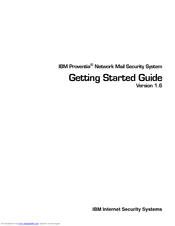 IBM Proventia Getting Started Manual