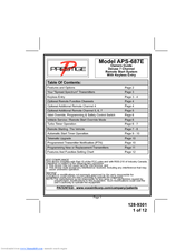 Prestige APS-687E Owner's Manual