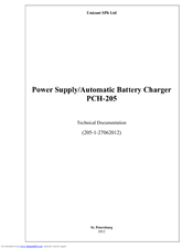 Unicont SPb PCH-205 Operating Manual