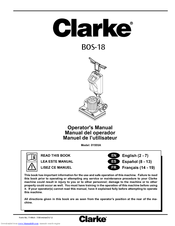 Clarke BOS-18 Operator's Manual
