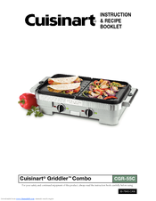 Cuisinart Griddler Combo CGR-55C Instruction/Recipe Booklet
