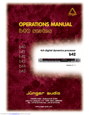 Junger b42 Operation Manual