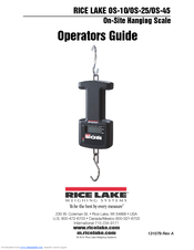 Rice Lake OS-25 Operator's Manual