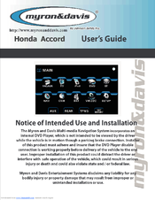 Myron & Davis Honda Accord User Manual