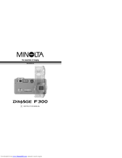Minolta DiMAGE F300 Instruction Manual