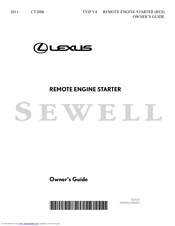 Lexus REMOTE ENGINE STARTER Owner's Manual