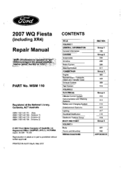 Ford 2007 WQ Fiesta Repair Manual