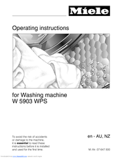 Miele W 5903 WPS Operating Instructions Manual
