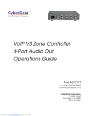 CyberData 11171 Operation Manual