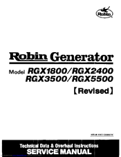 Robin RGX1800 Service Manual