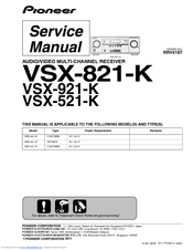 Pioneer VSX-821-K Service Manual