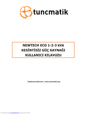 Tuncmatik Eco 1-2-3 kVA User Manual