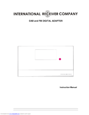 International Receiver Company DAB and FM DIGITAL ADAPTER Instruction Manual