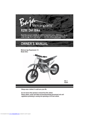 Baja Motorsports X250 Dirt Bike Owner's Manual