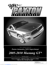 Paxton Automotive Novi Supercharger Owner's Installation Manual