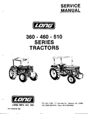 Long 460 Series Service Manual