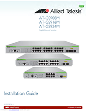 Allied Telesis AT-GS908M Installation Manual