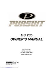Pursuit OS 285 Owner's Manual