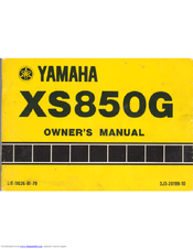Yamaha XS850G Owner's Manual