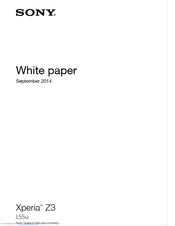 Sony Xperia Z3 L55u White Paper