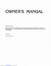 Correct Craft boat Owner's Manual