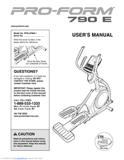 ProForm 790 E User Manual