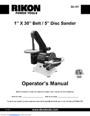 Rikon Power Tools 50-151 Operator's Manual