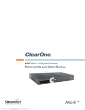 ClearOne VIEW Pro - E120 Installation And User Manual