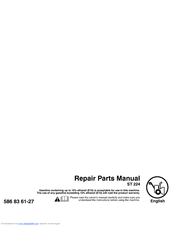Husqvarna ST 224 Repair Parts Manual