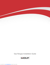 Wolf Gas Ranges Installation Manual