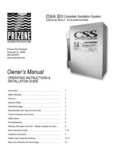 Prozone CSS20 Owner's Manual