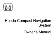 Honda Compact Navigation System Owner's Manual