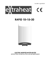 Extraheat RAPID 15 Instructions For Installation, Use And Maintenance Manual
