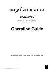 Excalibur RS-160-EDPplus Operation Manual