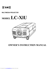 Eiki LC-XlU Owner's Instruction Manual