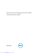 Dell Latitude 14 Rugged Extreme 7404 Getting Started Manual